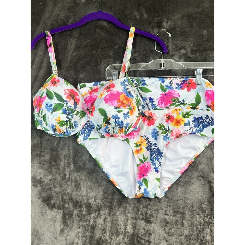 NEXT Bikini Set padded underwire Top US size 36DD Bottom US Size 16‎ Floral